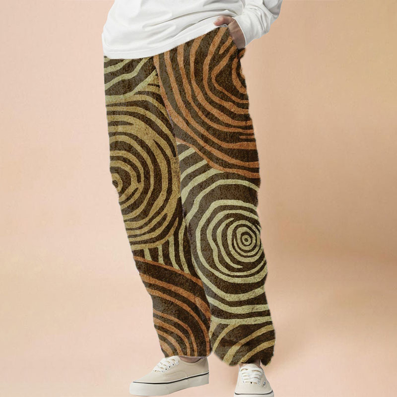 Geometric Striped Flannel Lounge Pants