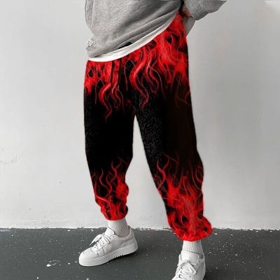 Flame Flannel Casual Pants