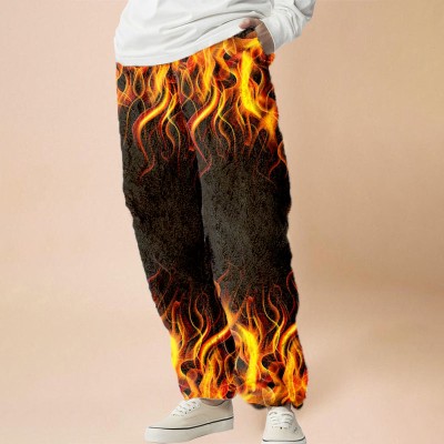 Flame Flannel Casual Pants