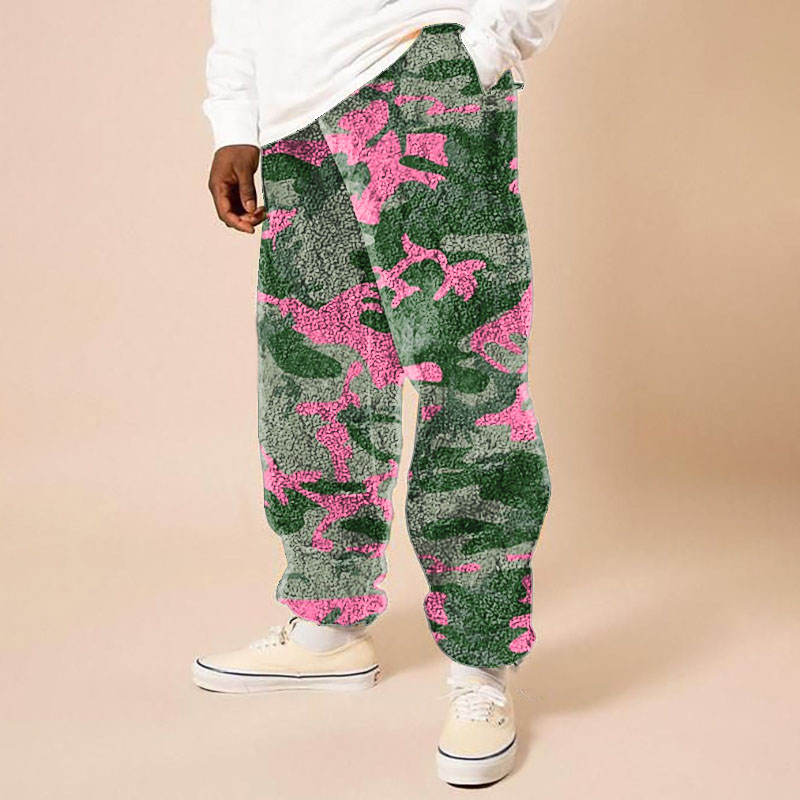 Colorblocked Camouflage Flannel Lounge Pants