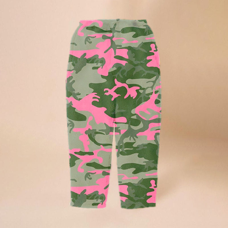 Colorblocked Camouflage Flannel Lounge Pants