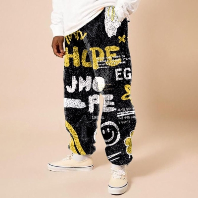 Alphabet Graffiti Flannel Lounge Pants