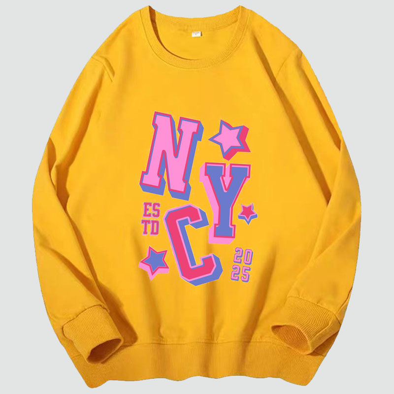 NYC Printed Padded Crew Neck Sweatshirt