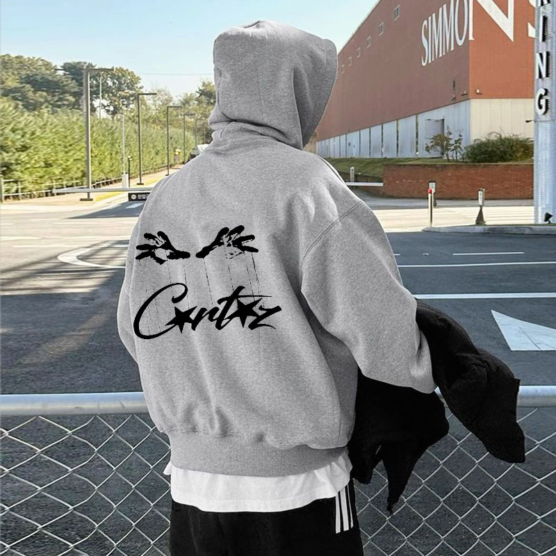 Hip Hop Letter Graffiti Print Hoodie