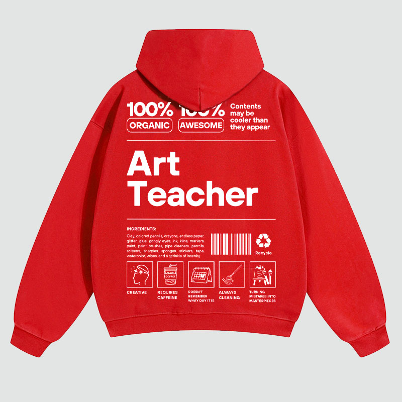 Art Teacher Printed Hoodie