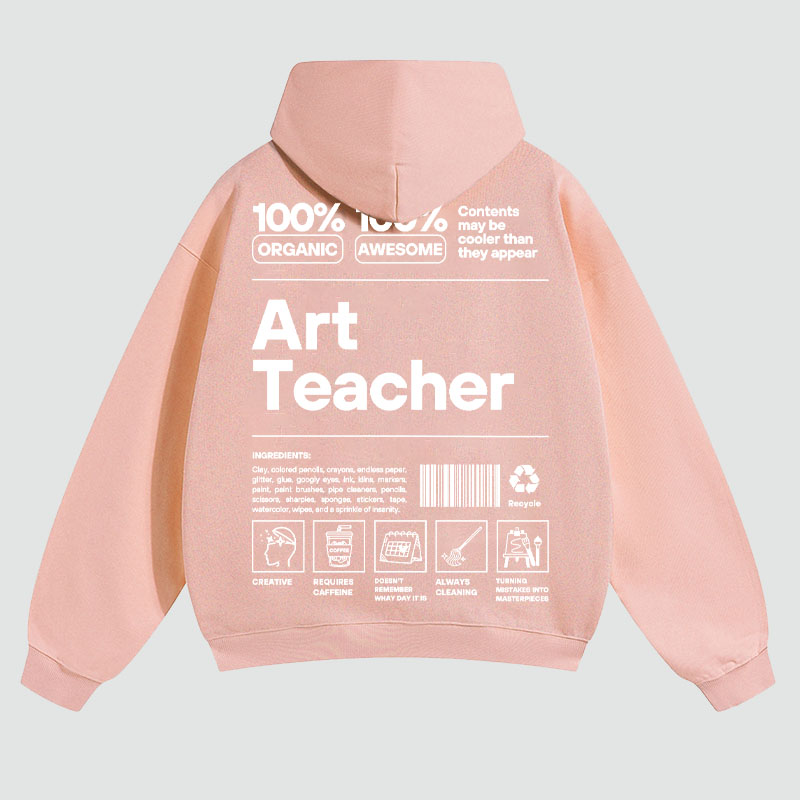 Art Teacher Printed Hoodie