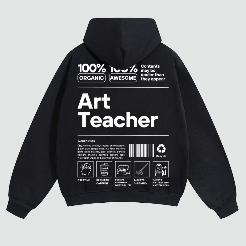 Art Teacher Printed Hoodie