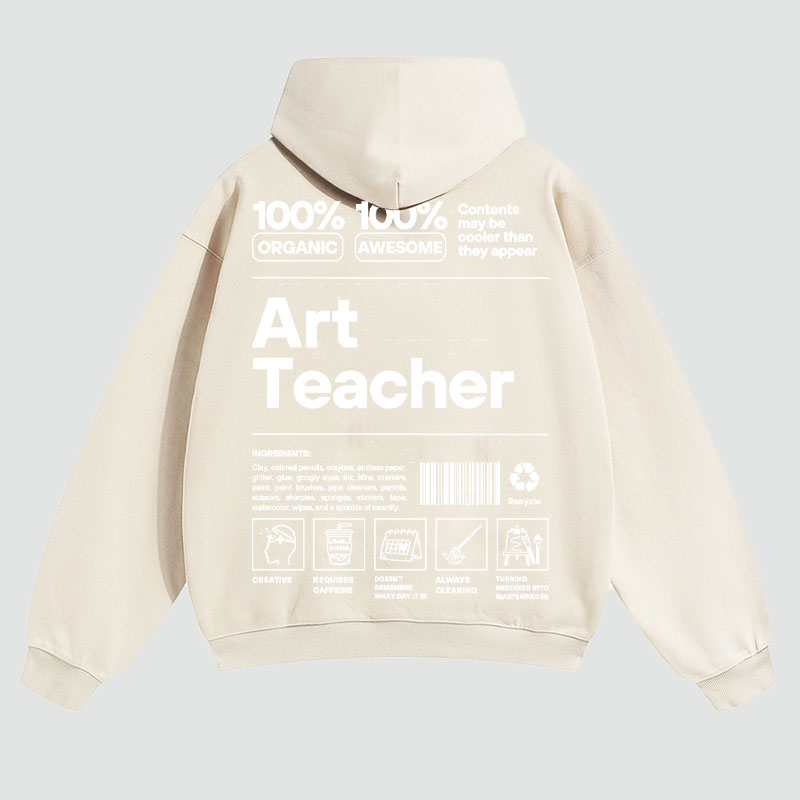 Art Teacher Printed Hoodie