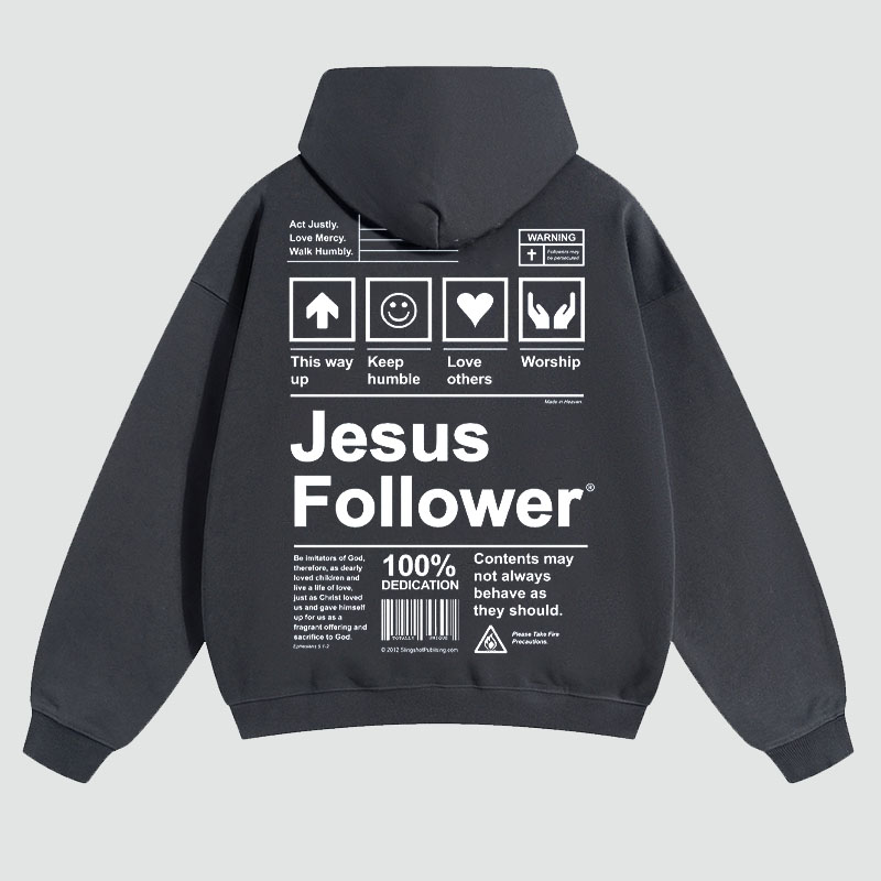 Jesus Follower Printed Hoodie