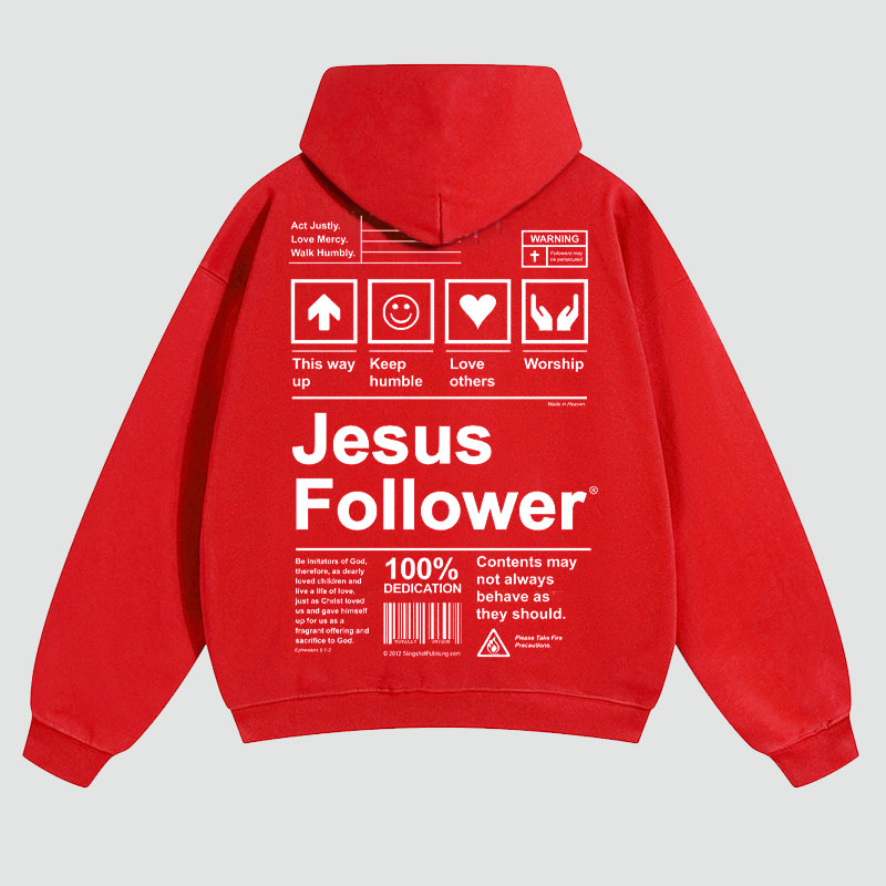 Jesus Follower Printed Hoodie