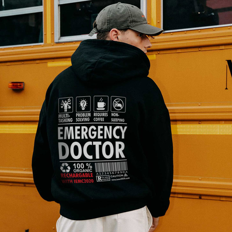 Emergency Doctor Printed Hoodie