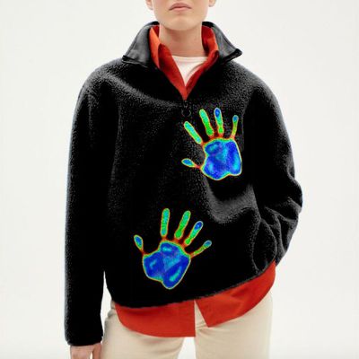 Thermal Imaging Half-Zip Flannel Sweatshirt