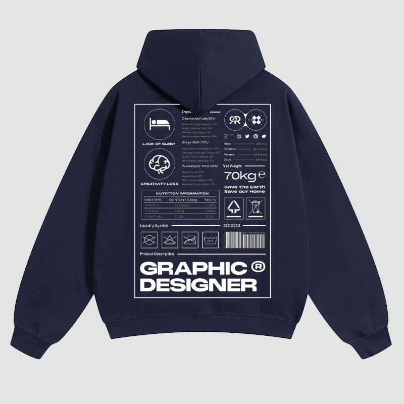 Graphic Designer Printed Hoodie