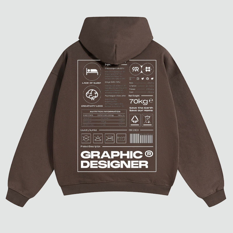 Graphic Designer Printed Hoodie