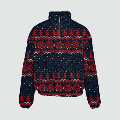 Christmas Element Half-Zip Flannel Sweatshirt