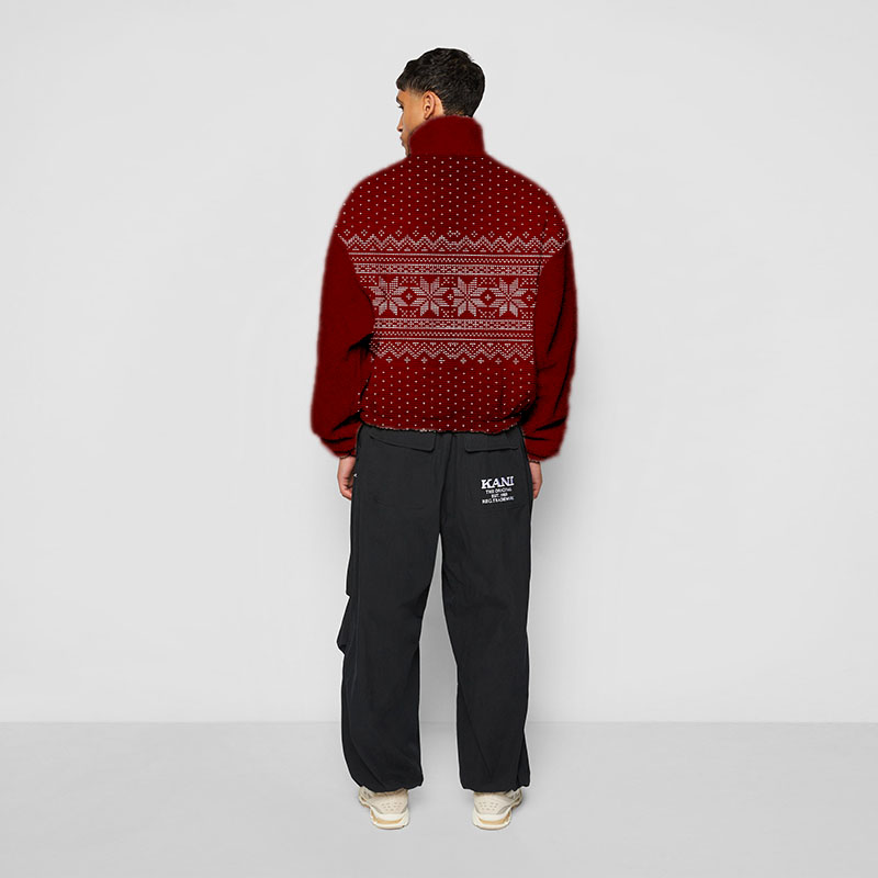 Christmas Element Half-Zip Flannel Sweatshirt