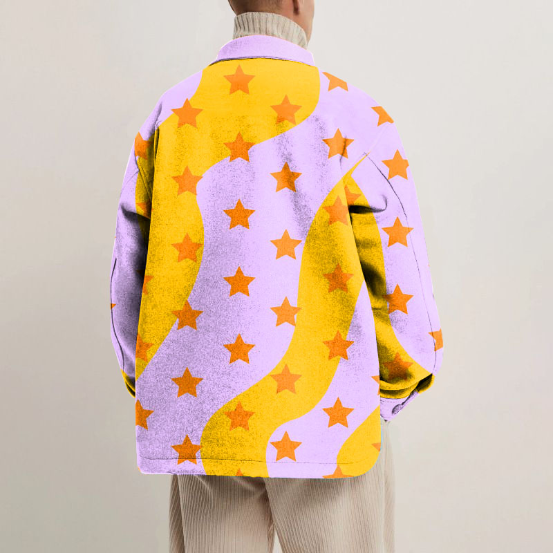 Geometric Stars Shirt Jacket