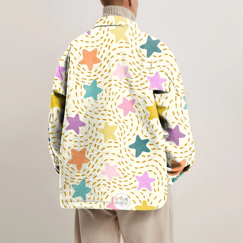 Star Graffiti Shirt Jacket