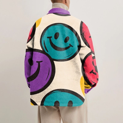 Smiley Graffiti Shirt Jacket