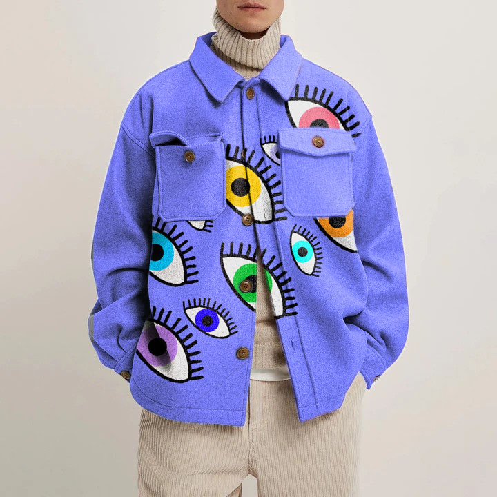 Eye Graffiti Shirt Jacket