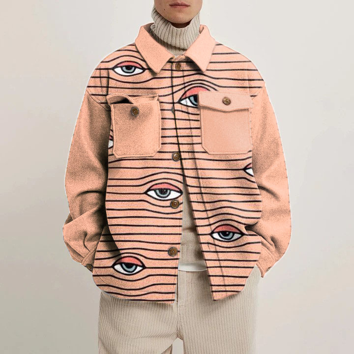 Line Eyes Shirt Jacket