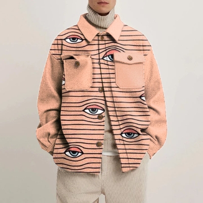 Line Eyes Shirt Jacket