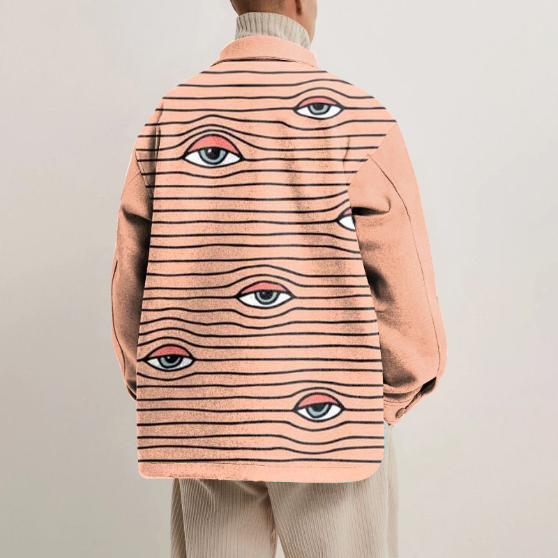 Line Eyes Shirt Jacket