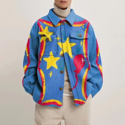 Star Graffiti Shirt Jacket