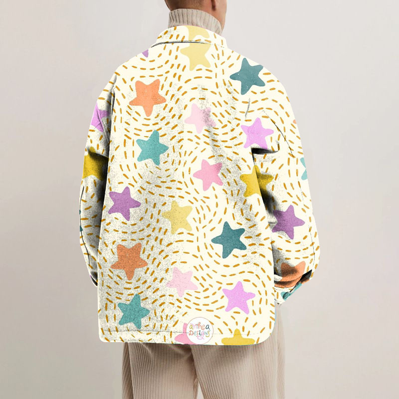 Polka Dot Star Shirt Jacket