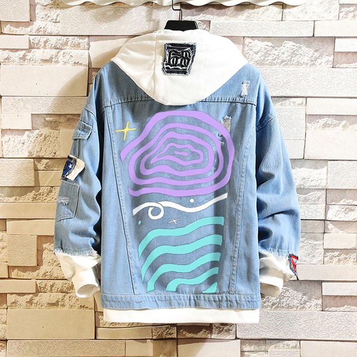 Artist Graffiti Hooded Denim Jacket