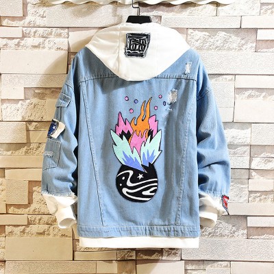 Artist Graffiti Hooded Denim Jacket