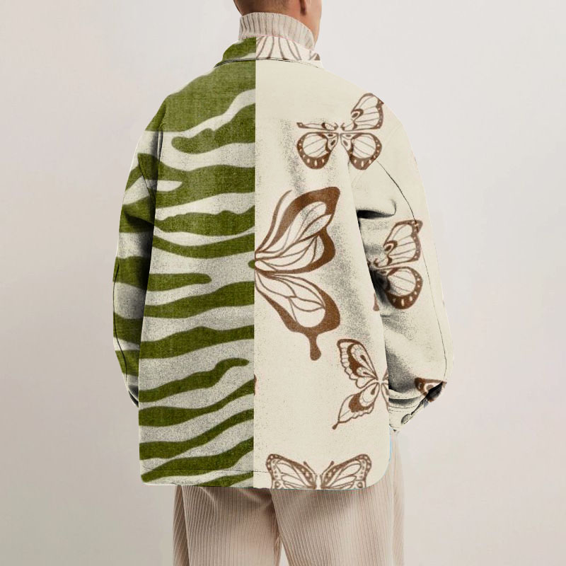 Striped Butterfly Shirt Jacket