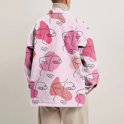 Abstract Portrait Shirt Jacket