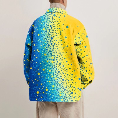 Polka Dot Rendered Shirt Jacket