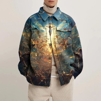 Baroque Graffiti Shirt Jacket