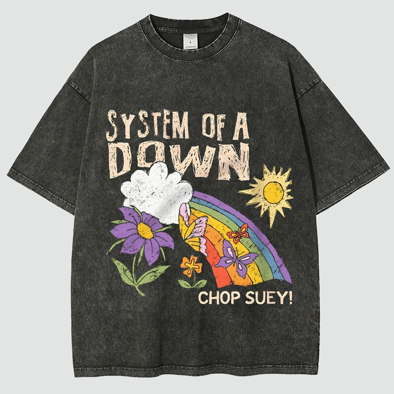 "System Of A Down Chop Suey"Washed Tee