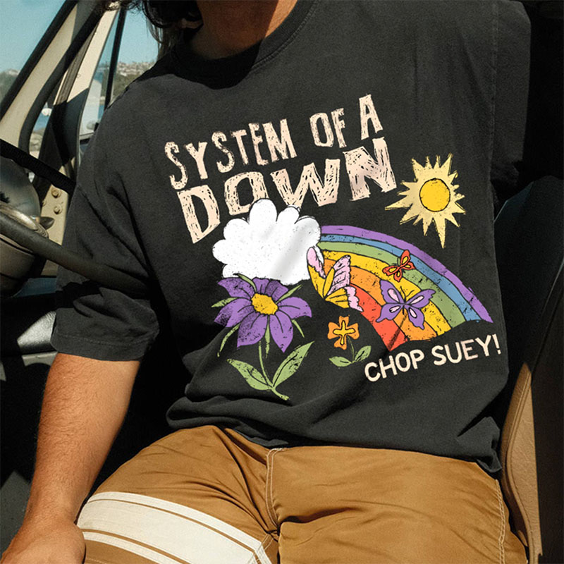 "System Of A Down Chop Suey"Washed Tee