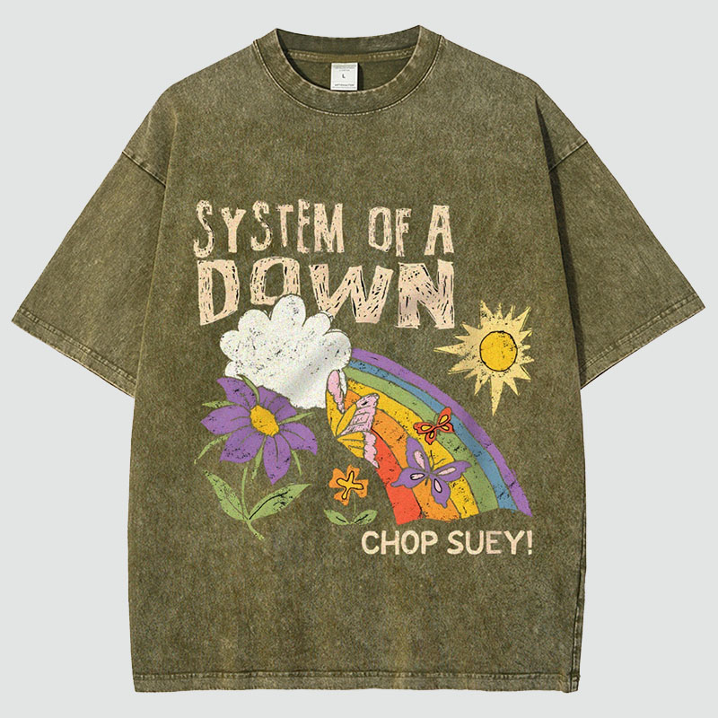 "System Of A Down Chop Suey"Washed Tee