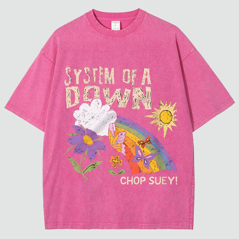 "System Of A Down Chop Suey"Washed Tee