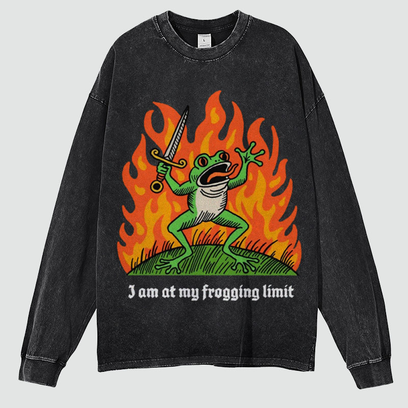 Frogging Limit Unisex Washed Long Sleeve T-shirt