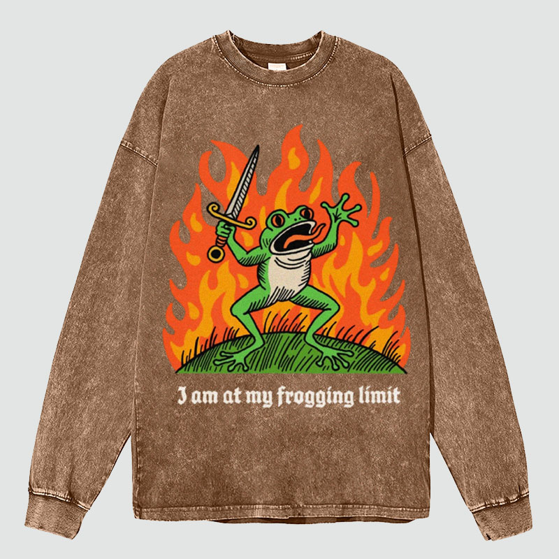 Frogging Limit Unisex Washed Long Sleeve T-shirt