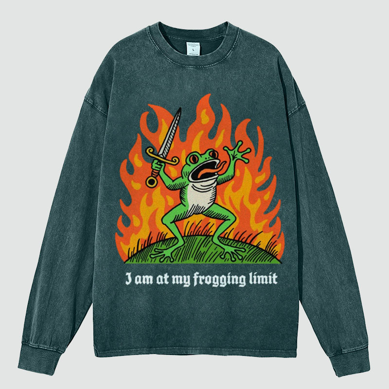 Frogging Limit Unisex Washed Long Sleeve T-shirt