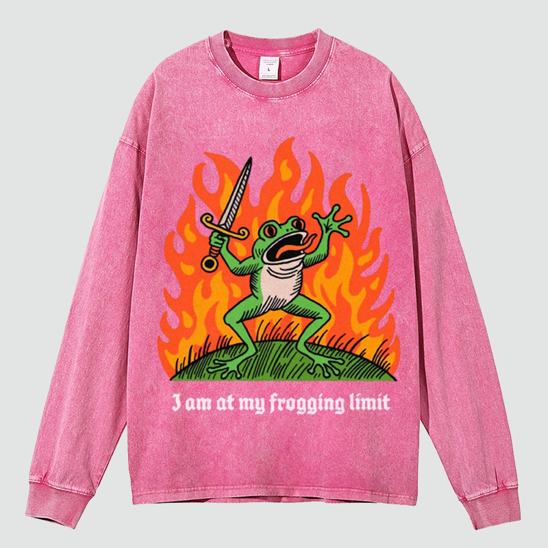 Frogging Limit Unisex Washed Long Sleeve T-shirt