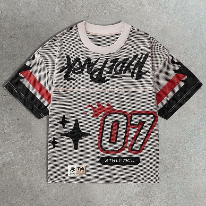 Flame Casual Street Mesh Jersey