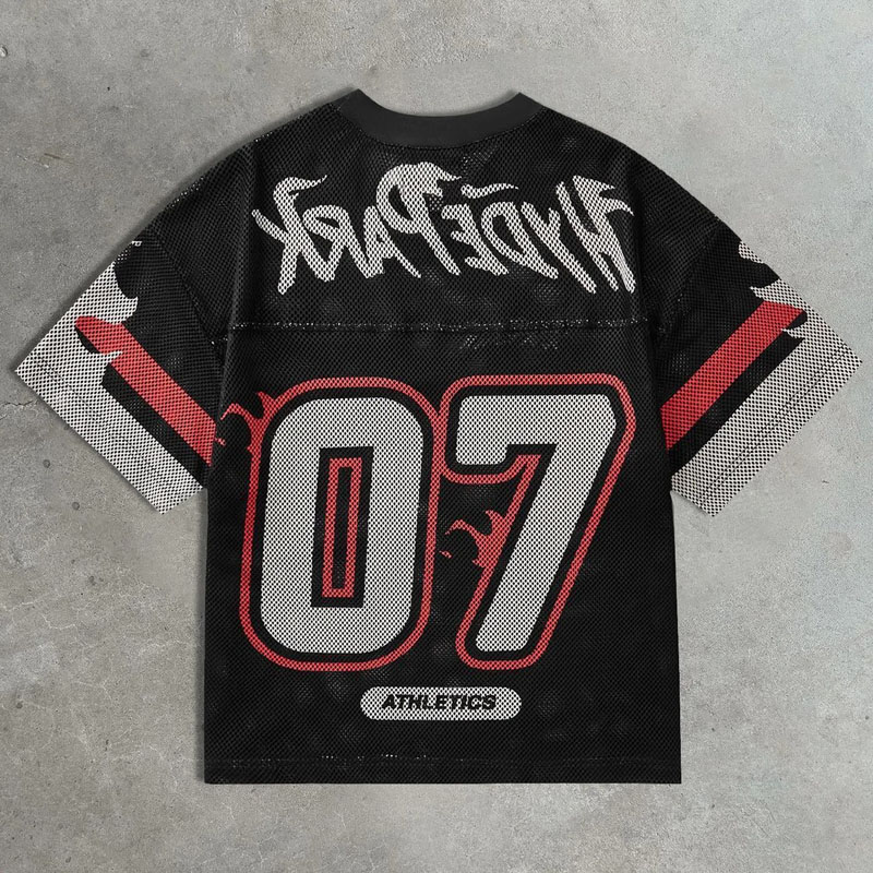 Flame Casual Street Mesh Jersey