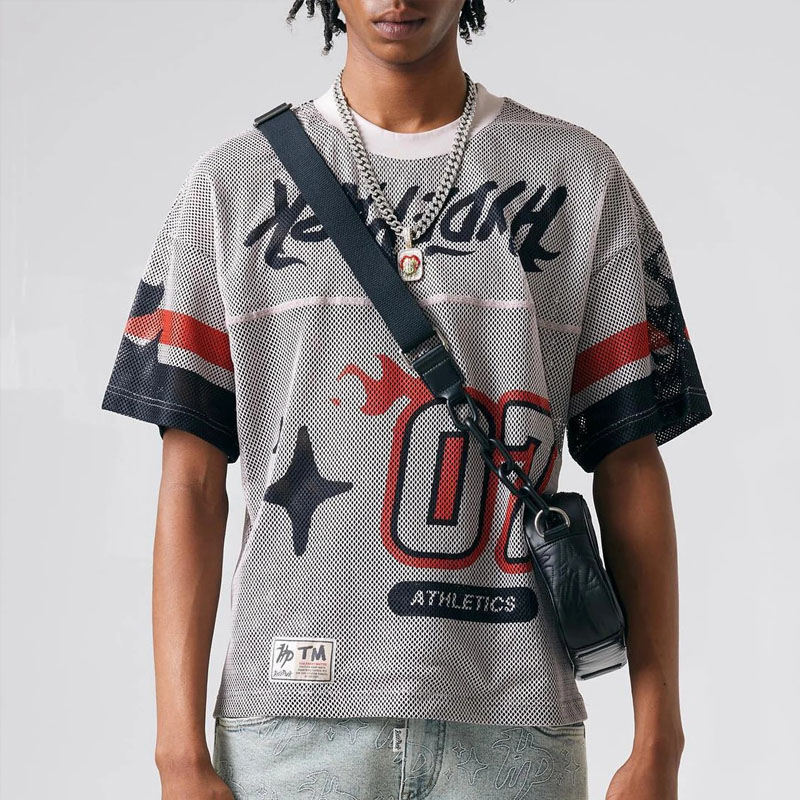 Flame Casual Street Mesh Jersey