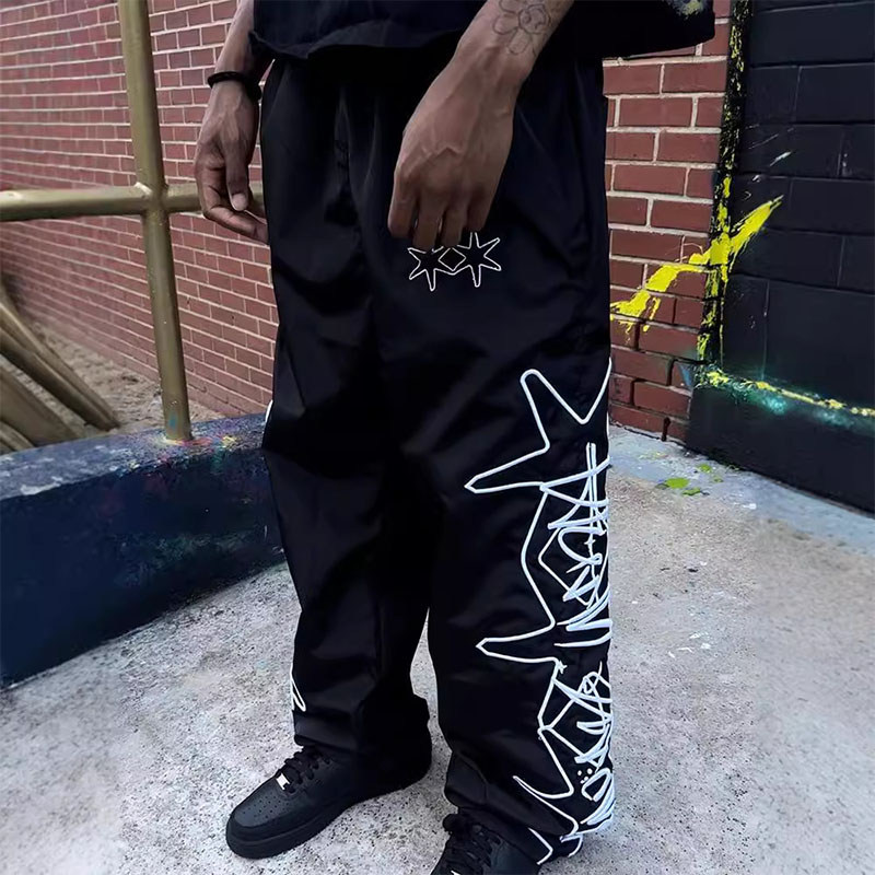 Y2K Hip Hop Letter Embroidered Casual Pants