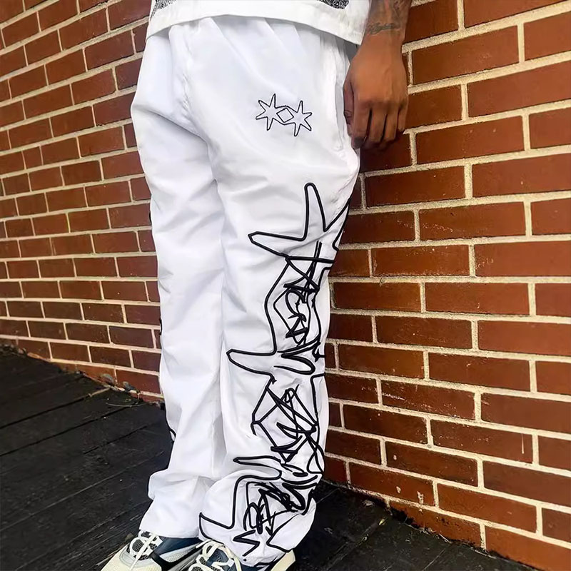 Y2K Hip Hop Letter Embroidered Casual Pants