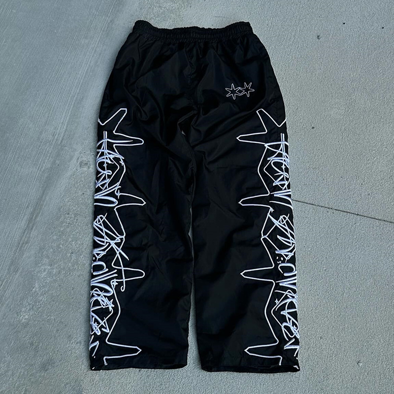 Y2K Hip Hop Letter Embroidered Casual Pants