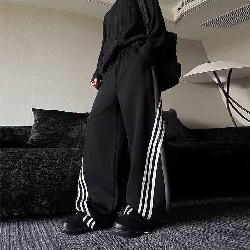 Hip Hop American Striped Drawstring Casual Pants